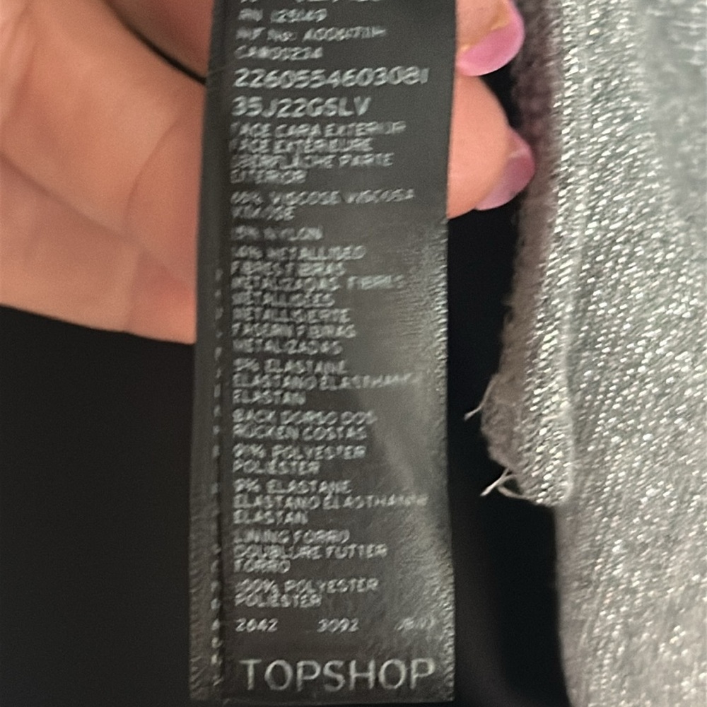 TOPSHOP metallic stretch sexy open sides dress 4 - Picture 11 of 12